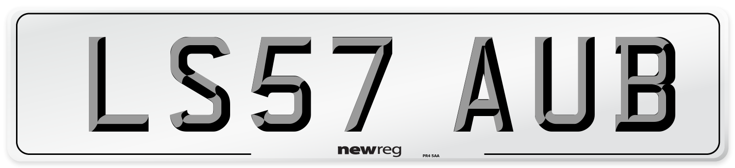 LS57 AUB Number Plate from New Reg